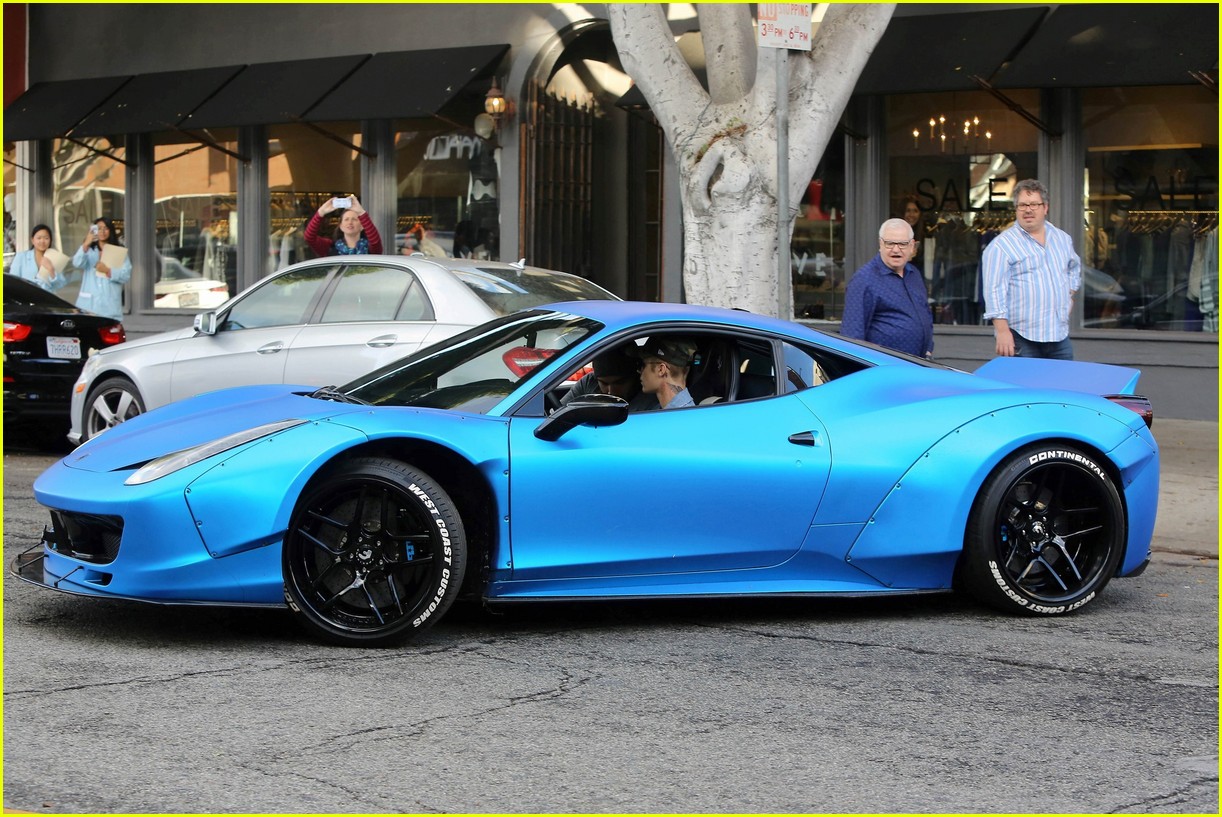 Justin Bieber Ferrari 458 Italia Azul Mundo Automotor